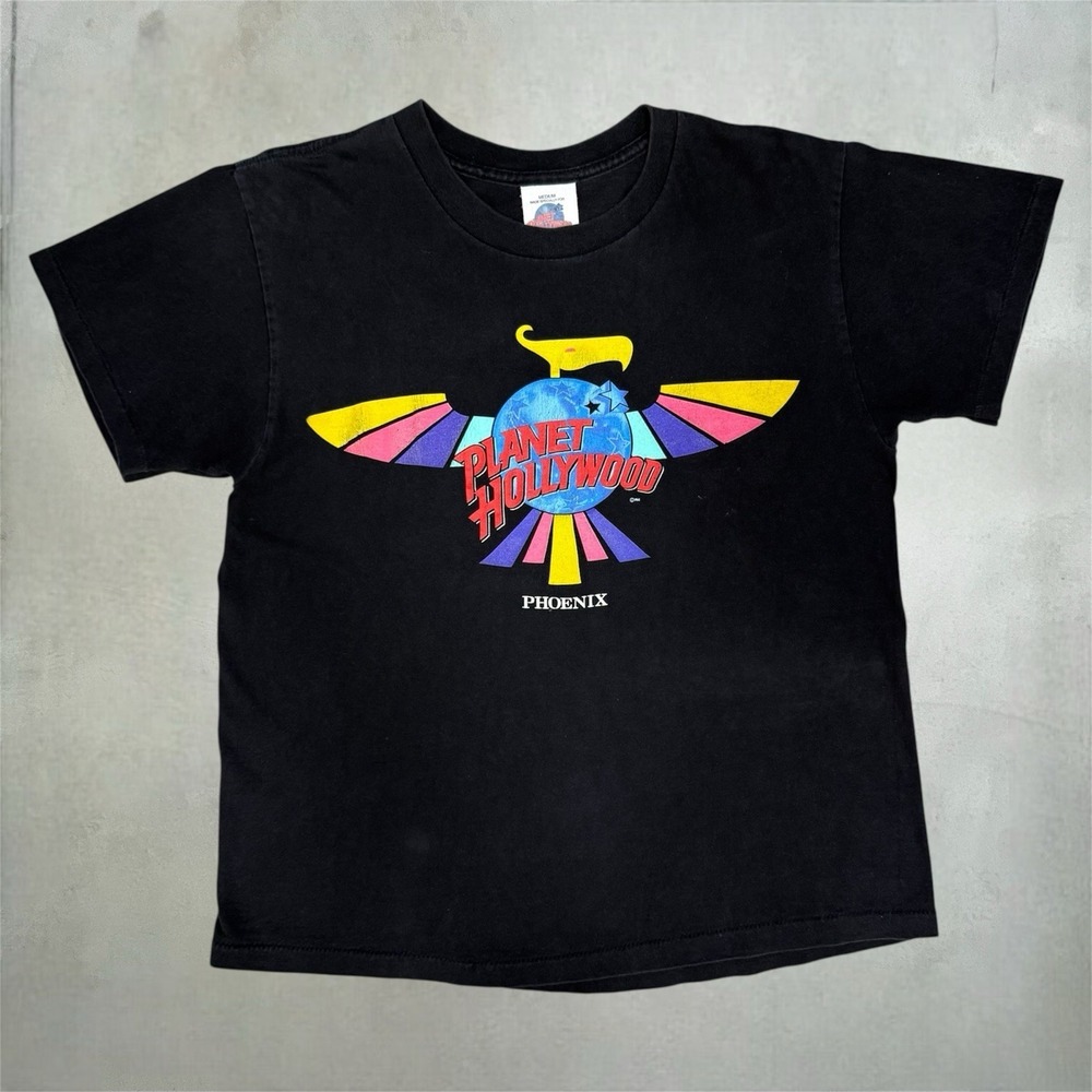 Vintage 90's Planet Hollywood Phoenix T-shirt Medium Black Made In USA Single S